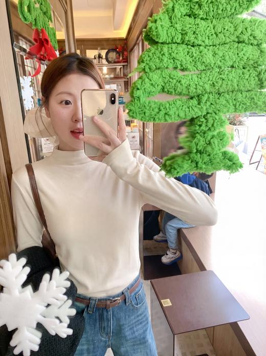 【110元任选2件】现货！韩系半高领修身打底T恤上衣 商品图6