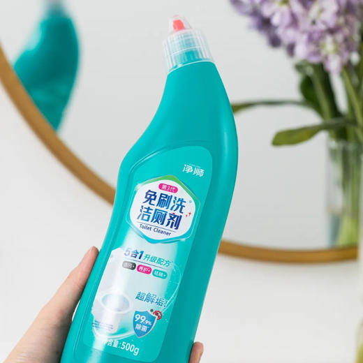 净狮碱性免刷洗洁厕剂绿色款5瓶|不脏手不费力，强效除黄污 商品图1