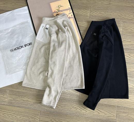 点此购买 可隆春秋季男士户外加绒小立领半拉链运动针织长袖打底衫 hbj 341847 商品图6