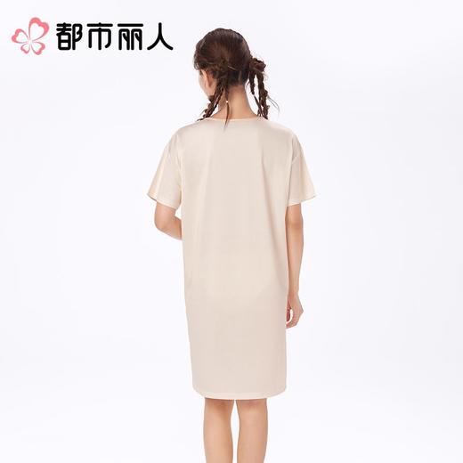 都市丽人睡衣女士睡衣薄家居服牛奶丝拉架睡衣女士牛奶丝短袖裙女装睡裙LHC6E1 商品图2