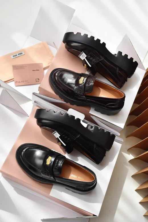 缪缪  圆头套脚金币 乐福鞋 5cm  女款 商品图0