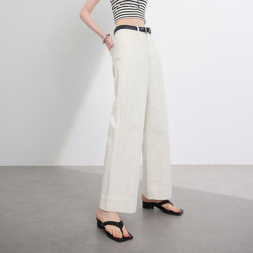 三彩2026夏季新款收腰显瘦牛仔裤九分裤垂感直筒裤休闲裤子M 商品图3