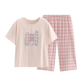 100%棉 甜美全棉透气家居服套装     芬腾