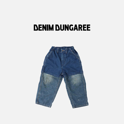 DD日本童装 DENIM DUNGAREE 26春夏丹宁瓢虫牛仔拼接设计长裤 商品图2