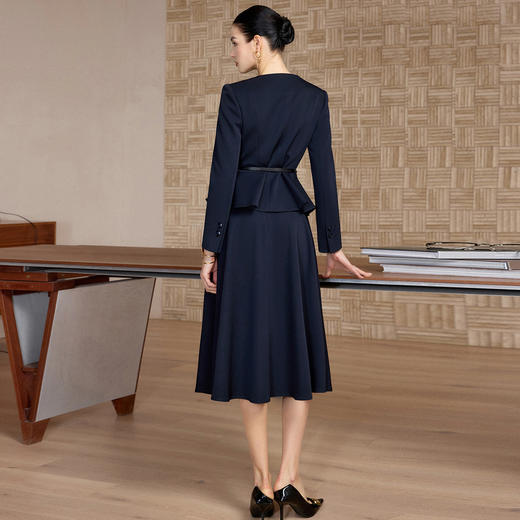 IWY/高端藏青色西装套裙女2026春季新款正式场合职业裙装工作服CS2733 商品图4