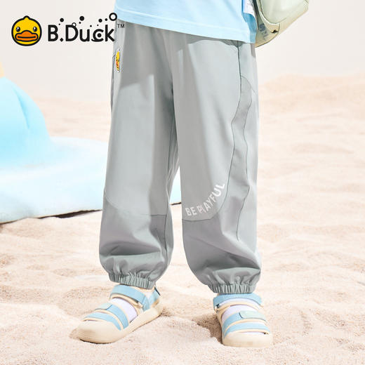 bduck小黄鸭童装男童防蚊裤儿童运动裤夏装透气薄款裤子宝宝长裤90-150 BDF2757585 商品图0