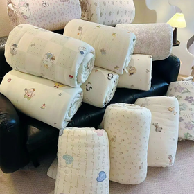 A类母婴级『云朵针织棉』春秋大豆被 | 被套被芯可一体直接机洗，轻柔触感，如卧睡云端【预售7天发货】