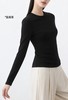 「老顾客福利品,两件➖10元」洛诗琳春季兰精天丝含羊毛丝柔正肩长袖打底衫2026新款7A抗菌修身显瘦叠穿百搭休闲纯色上衣yz70017(付款7天内发货) 商品缩略图1