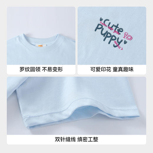 女童圆领短袖针织衫夏季新款安奈儿童装EG621760 商品图4