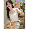 鹿向南「白茶轻柔」米白色背心吊带女夏新款法式蕾丝无袖内搭上衣 商品缩略图1