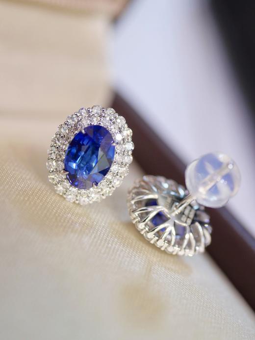 2.06ct蓝宝石耳钉 商品图4