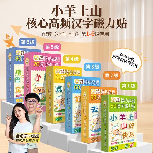 小羊上山1-6级高频汉字磁力贴识字冰箱贴造句组词语儿童益智玩具 商品图1
