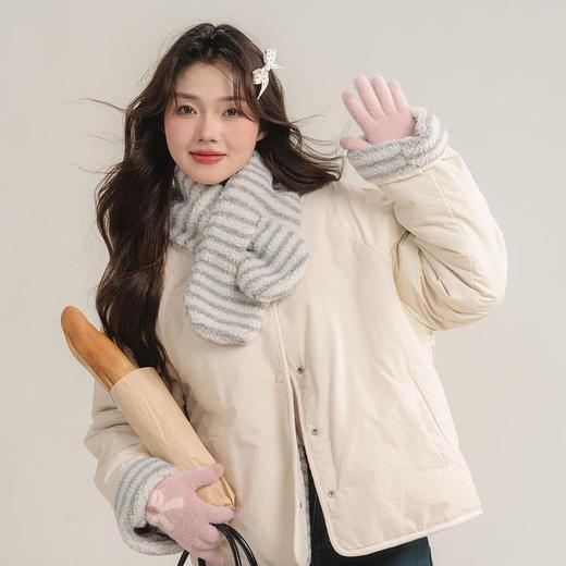 【北海道风两穿羊羔毛棉服外套 赠围巾】怎么穿都有面 冬季韩系两面棉衣棉服 商品图1