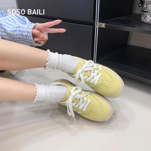 SOSO BAILI德训厚底休闲板鞋 显高显瘦百搭小白鞋 商品图14