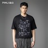 PINLI品立2026春季新款男士潮牌圆领落肩袖字母绣花短袖T恤上衣潮B262111010 商品缩略图3