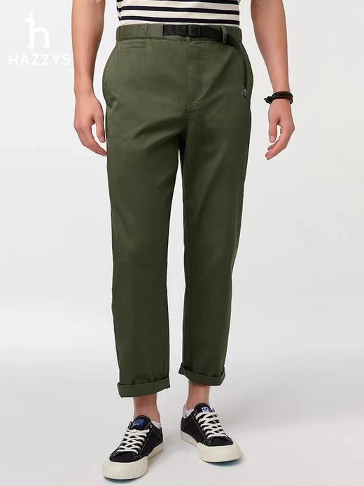 F031046春季新品时尚纯色简约棉质休闲裤宽松男士长裤潮 商品图10