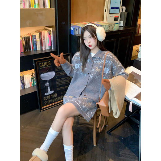 【110元任选2件】现货！ 费尔岛毛织半裙 商品图2