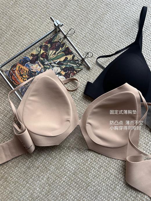 小胸更撩人～法式性感清透网纱安心内衣 细肩三角杯薄款美背无钢圈简约文胸AB杯小胸内衣 商品图6