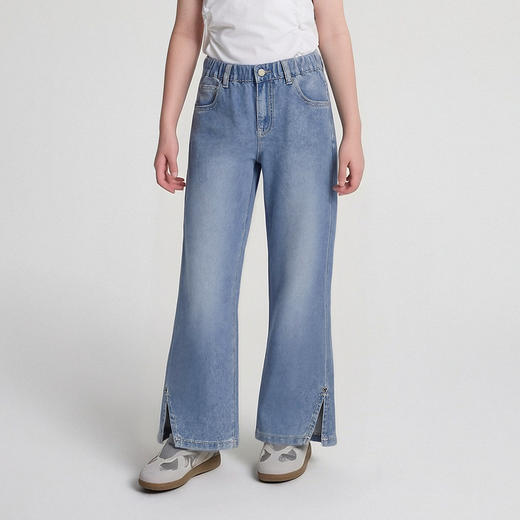 笛莎/Deesha 2026年夏季新款中童裤子牛仔喇叭裤 商品图0