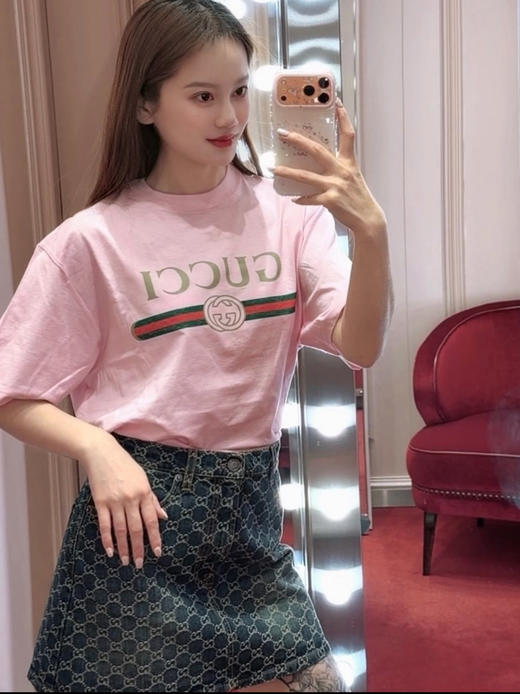 古驰26春夏新款复古回归 复刻经典织带印花短袖（三色可选） 商品图10