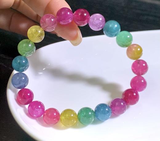 9.2mm彩虹碧玺手串 商品图0