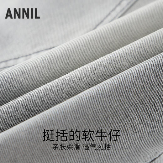 男童全腰牛仔中裤夏季新款安奈儿童装EB626746 商品图2