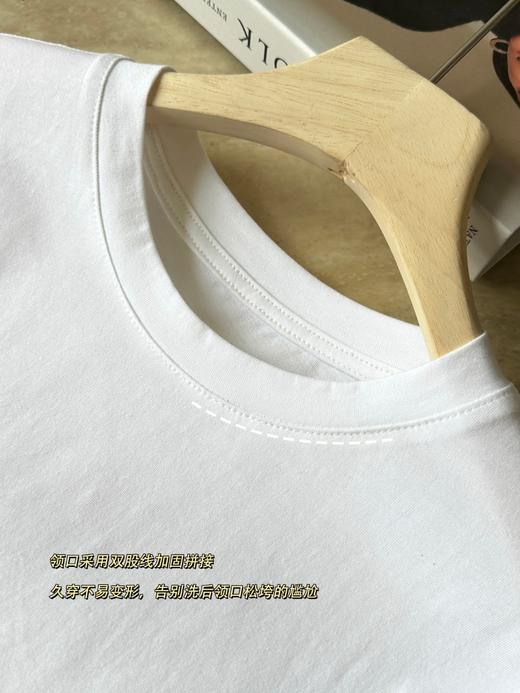 佰搭实穿口碑打底 100%棉纯色圆领长袖黑白T恤 商品图11