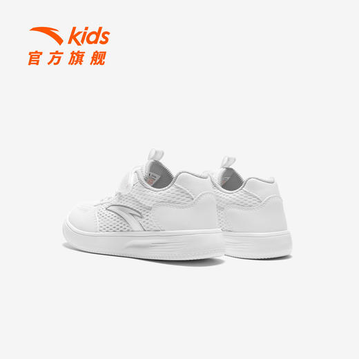 安踏儿童运动鞋男女小童板鞋2026新品革面魔术贴校园小白鞋332629934S 商品图2