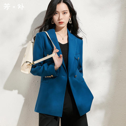 【立体裁剪拼接单西】春季新款工装风女式西服 商品图0