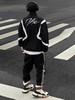 F031057复古运动立领拉链设计拼色logo印花长袖夹克外套男款 商品缩略图9
