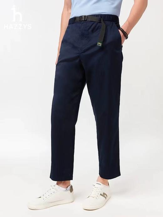 F031046春季新品时尚纯色简约棉质休闲裤宽松男士长裤潮 商品图11