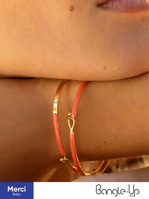 Bangle Up法国小众珐琅首饰lily水滴扣手镯 商品图10