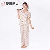 都市丽人睡衣女士睡衣薄家居服软绵绵印花睡衣女士软绵绵短袖套装女装短袖短裤+长裤LHC5A2 商品缩略图3