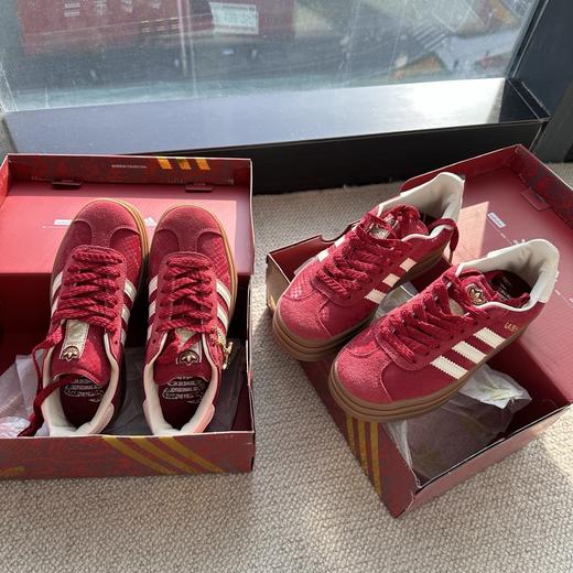 二店y 限定款AD蛇年 宋雨琦同款厚底gazelle 红色德训鞋 商品图14