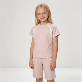 【曼波格防晒外穿系列】舒雅童装女童短袖中裤家居套装  防晒UPF50+ 凉感 3A抗菌3F/26197H