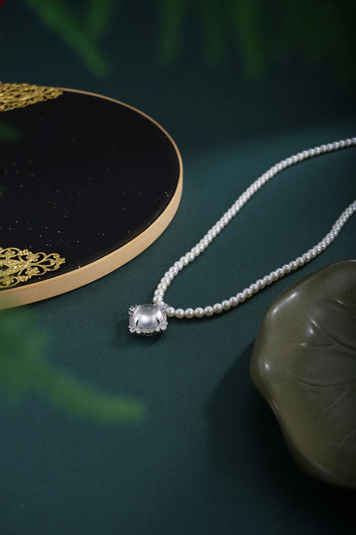 子佩集【华章流年】珍珠惜王妃项链【XXXL029】水沫玉菱形方块2602 商品图4