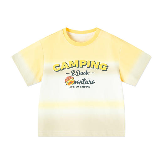 [冰感速干]bduck小黄鸭童装男童短袖T恤儿童夏装上衣渐变半袖上衣90-150 BF2701025 商品图3