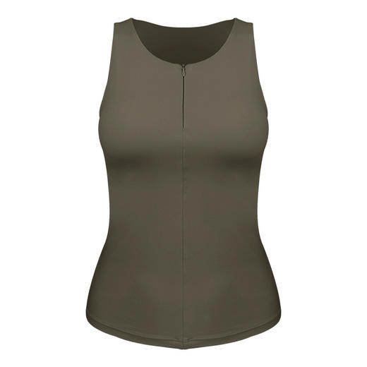 跃牌【周游世界】无袖拉链款背心修身带胸垫网球运动休闲上衣TP0985 商品图6