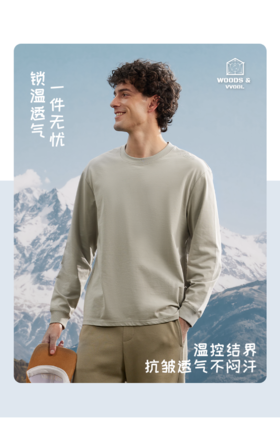 春日新光集 WOODSWOOL丛绒男装桑达尔长袖T恤