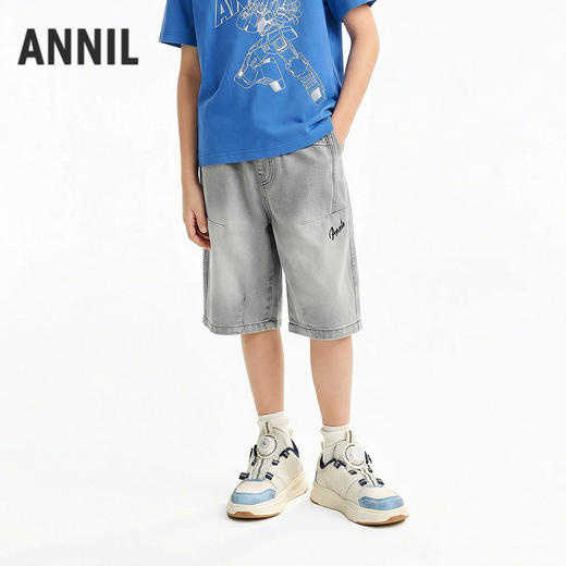 男童全腰牛仔中裤夏季新款安奈儿童装EB626746 商品图1
