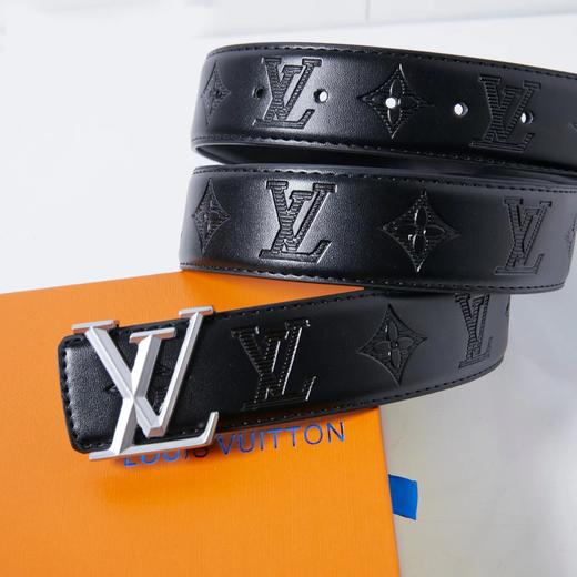 F031014男士好礼质感无敌耐磨耐造黑色时尚高温印花银色扣皮带 商品图2