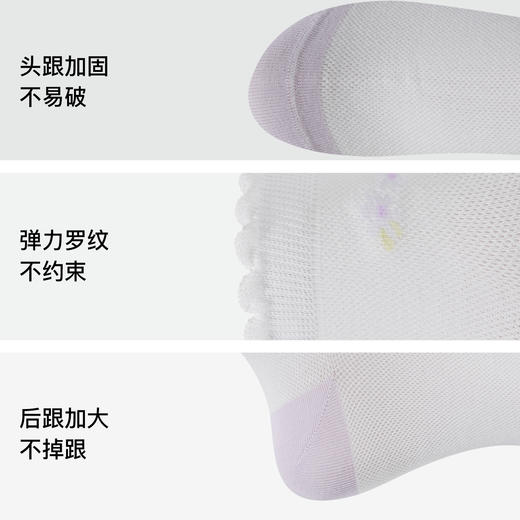 【满3双/19.9元】【秀黛】女士休闲短筒袜棉聚酯纤维氨纶立体提花网眼透气女士袜子W5220012T【门店同款】 商品图4