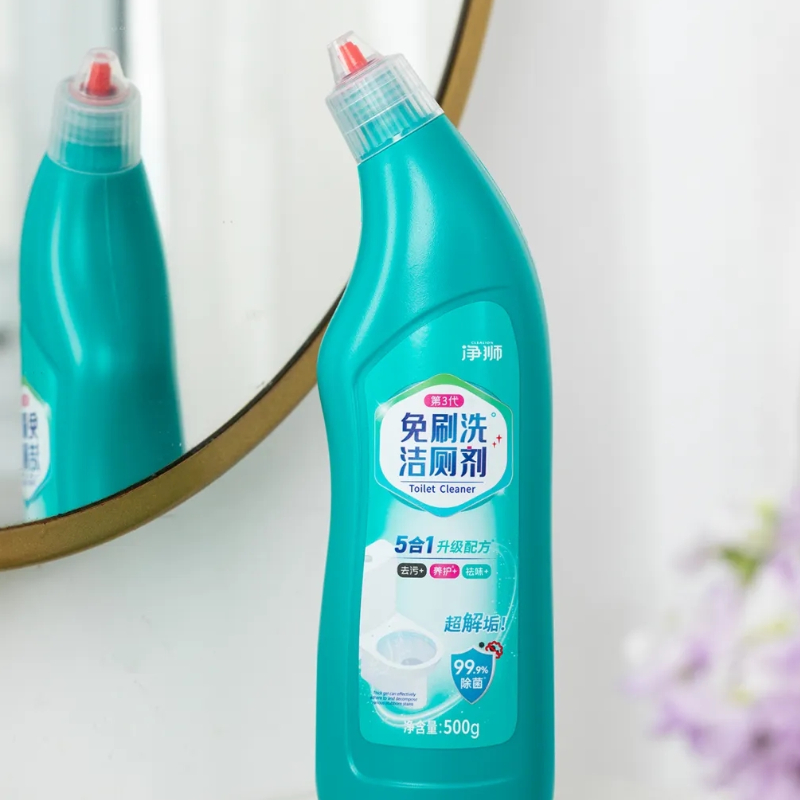 净狮碱性免刷洗洁厕剂绿色款5瓶|不脏手不费力，强效除黄污