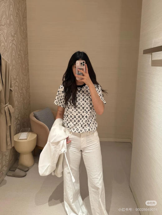 驴家复古水洗满印老花T恤 商品图5