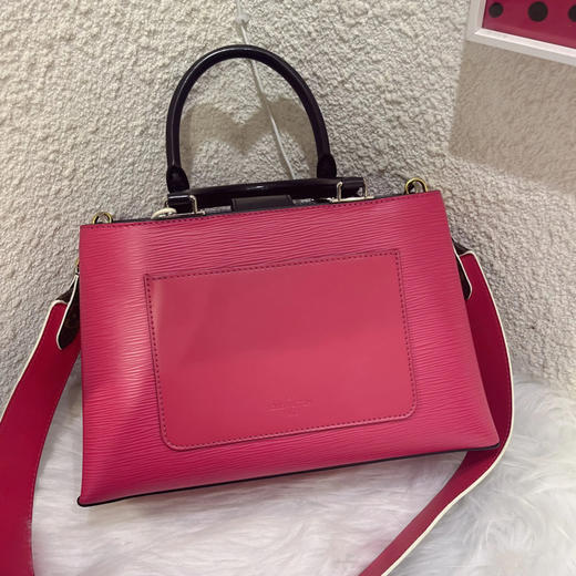 Lv Kleber 玫红 水波纹牛皮 小号 手提 斜挎包 商品图1