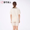 都市丽人睡衣女士睡衣薄家居服32支纯棉单面睡衣女士棉质短袖套装女装短袖短裤LHC2B2 商品缩略图4