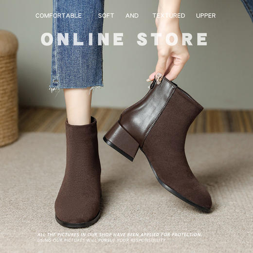 【热卖5年屹立不倒！跟高3.5cm 穿上秒拥有大长腿的切尔西靴】百搭舒适 粗跟不蹩脚 切尔西靴 商品图10