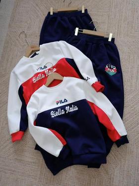 二店y 客供棉，舒服与实穿都在线 飞鸟儿童撞色卫衣套装