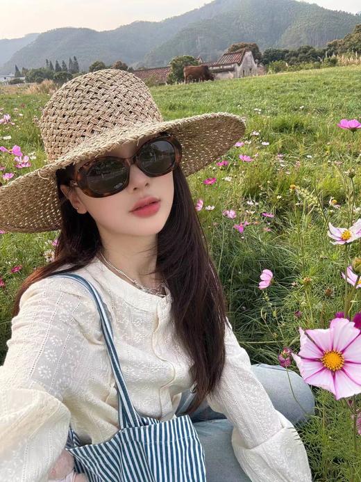 F031059早春假日法式轻薄呼吸感透气纯棉刺绣提花时尚清淡配色特殊领口衬衫 商品图9