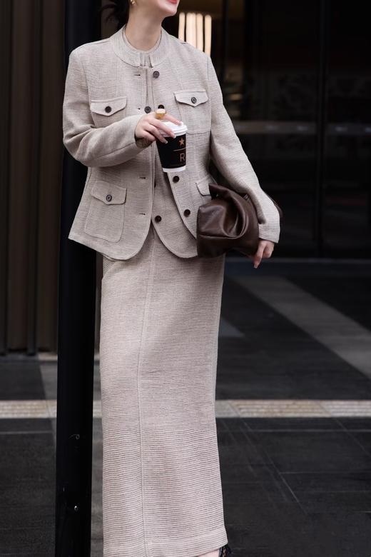 东方闲章|老钱风亚麻立领外套 商品图2